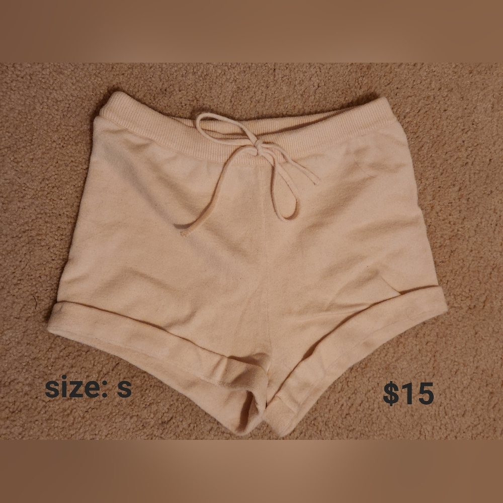 Knit draw string shorts